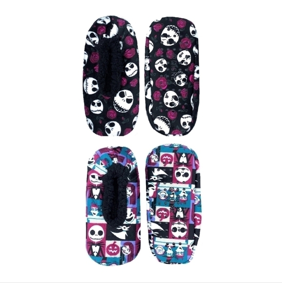 New Disney's Nightmare before Christmas 2 Pack Women's Slipper Socks one size - Picture 2 of 7